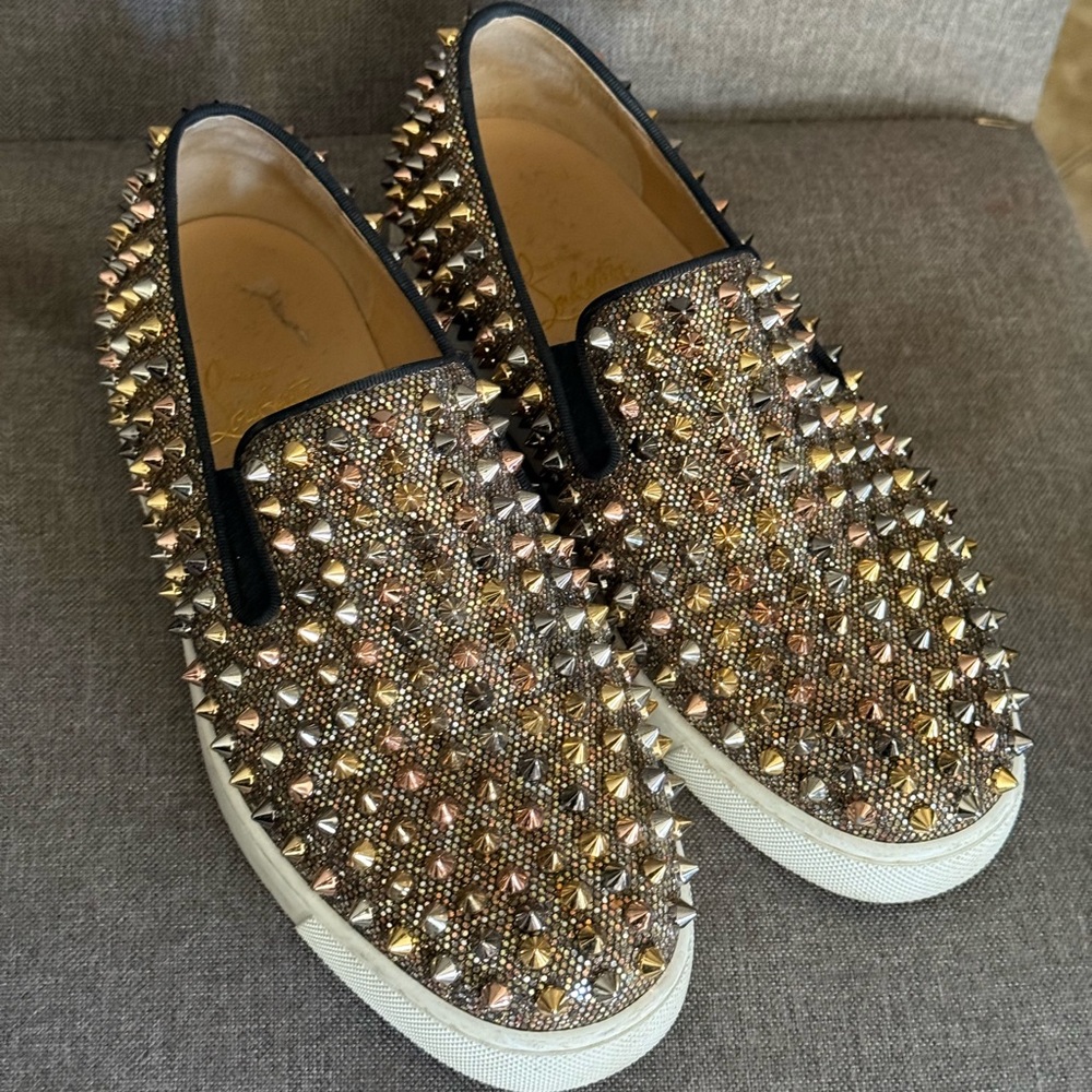 Christian Louboutin slip on sneakers